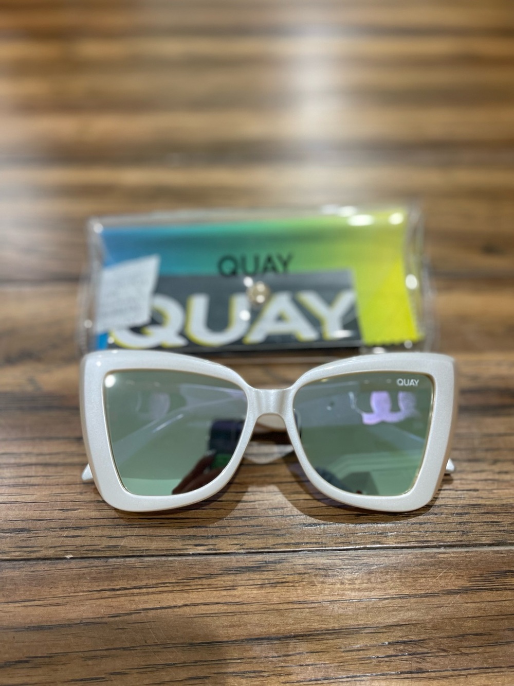 Quay Australia White Cat Eye Sunglasses